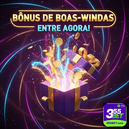 Imagem promocional do site 355bet destacando bônus de apostas esportivas
