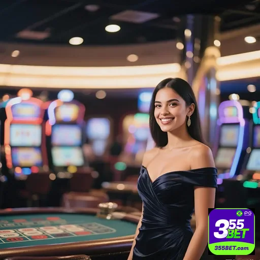 Imagem promocional do 355bet, destaque para o casino, apresentado no site 355bet.