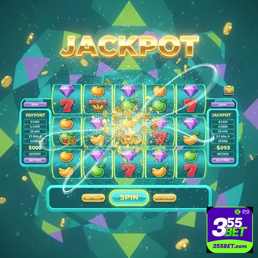 Tela de slot games com jogabilidade envolvente na 355bet