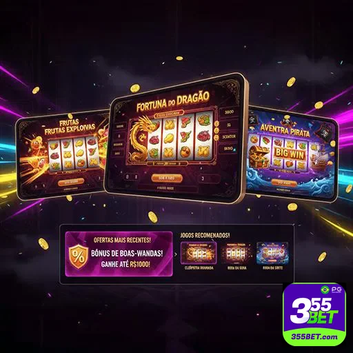 Banner de propaganda do 355bet na página inicial, destacando apostas esportivas e ofertas especiais.